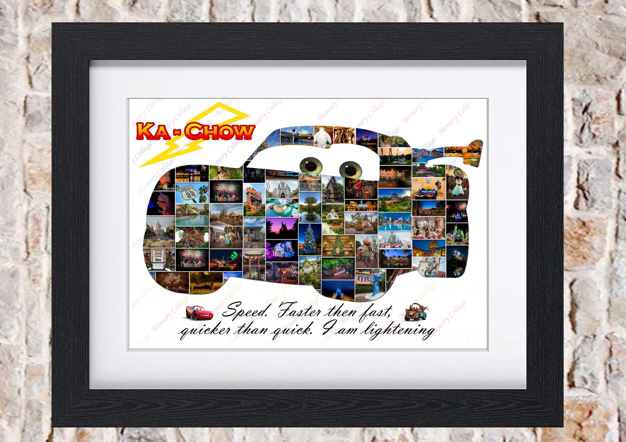 Lightening McQueen Inspired Photo Collage