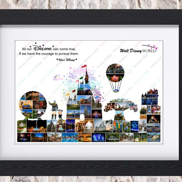Disney World Florida Inspired Skyline Photo Collage