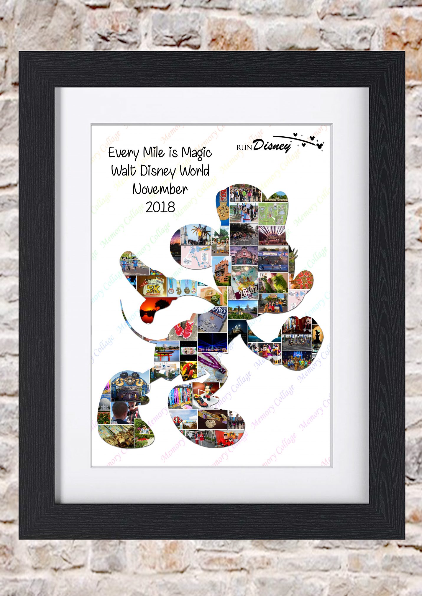 Minnie Mouse Run Disney Inspired Photo Collage