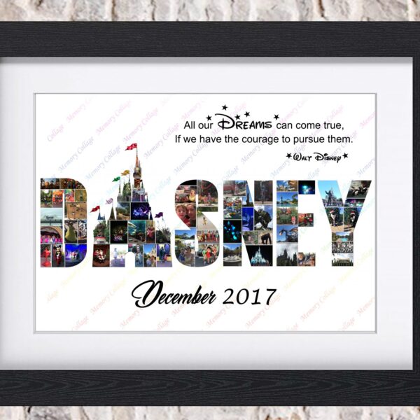 Disney Word Photo Collage