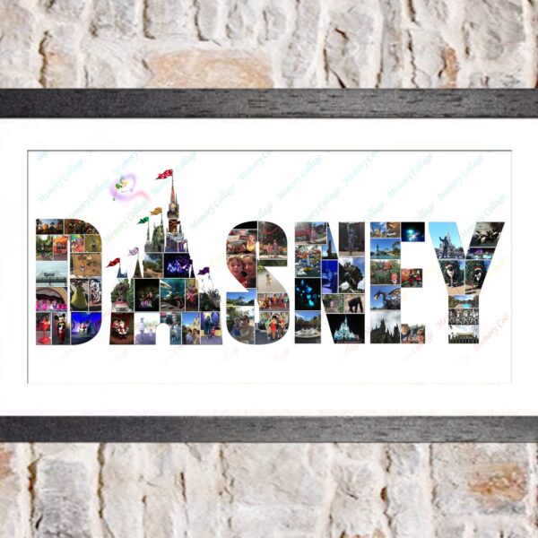 Disney Panoramic Word Photo Collage