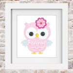 Owl Word Print Collage