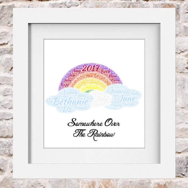 Rainbow Word Art Print Collage