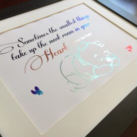 Winnie The Pooh Baby Foil Art Print