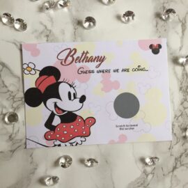 We Are Going To Disney Reveal Scratch Card - Minnie