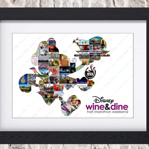 Wine and Dine Mickey Mouse Run Disney Inspired Photo Collage