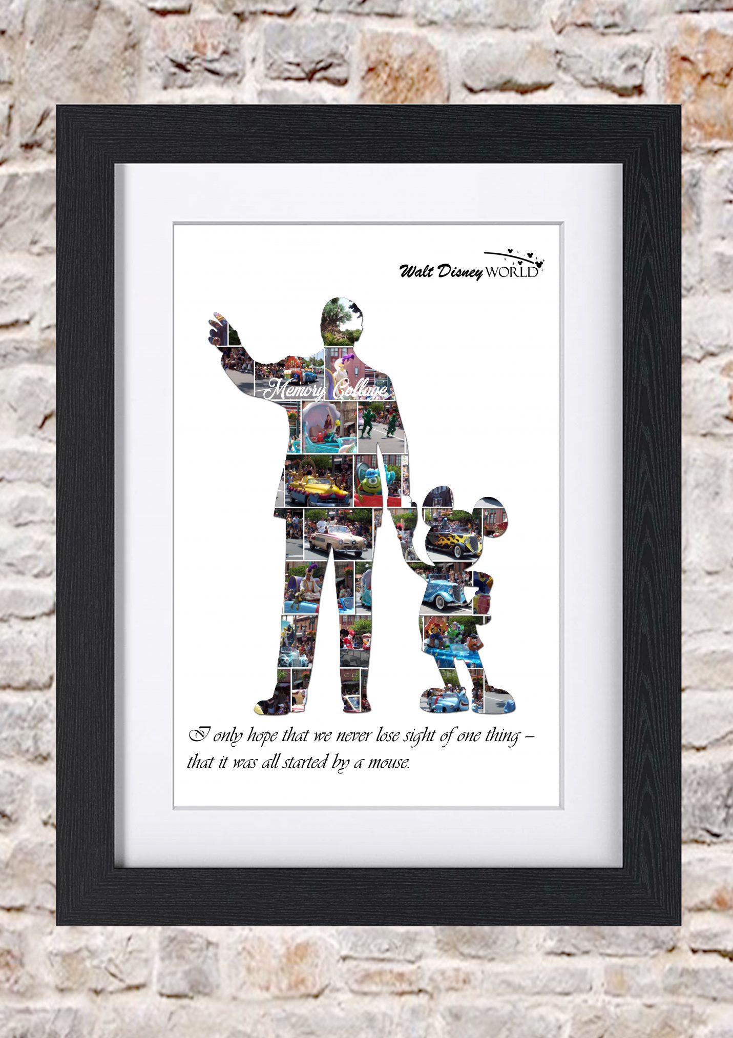 Walt Disney & Mickey Mouse The Partners Inspired Photo Collage