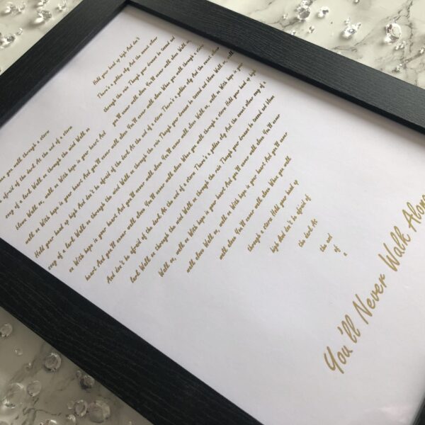 Song Lyrics Print
