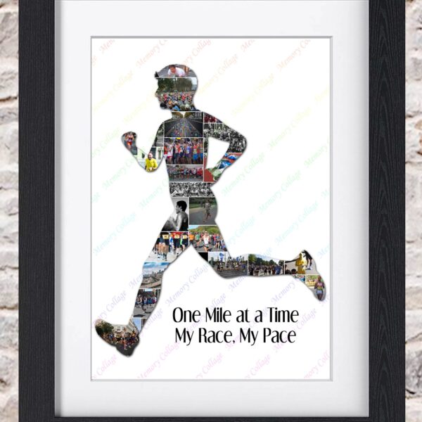 Male Marathon Runner Photo Collage