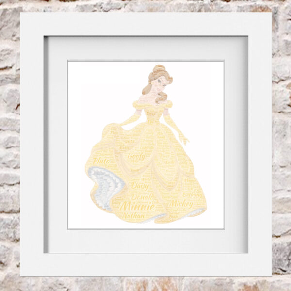 Belle Word Art Print Collage