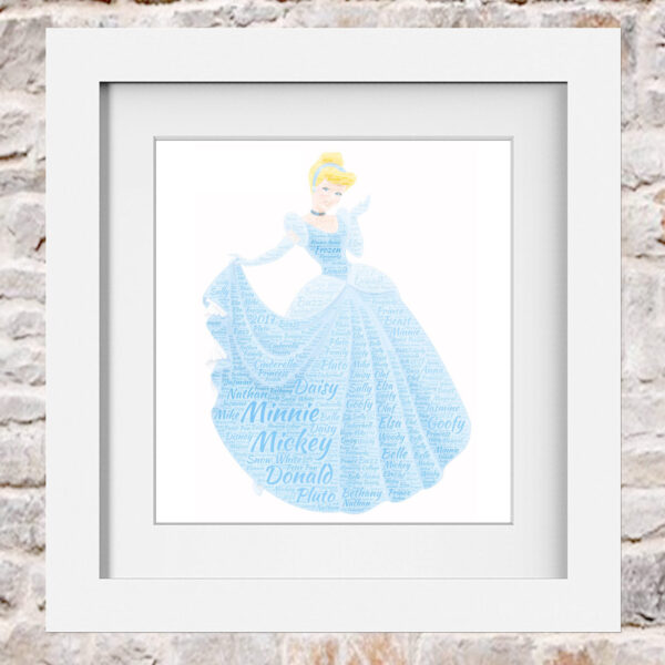 Cinderella Word Art Print Collage