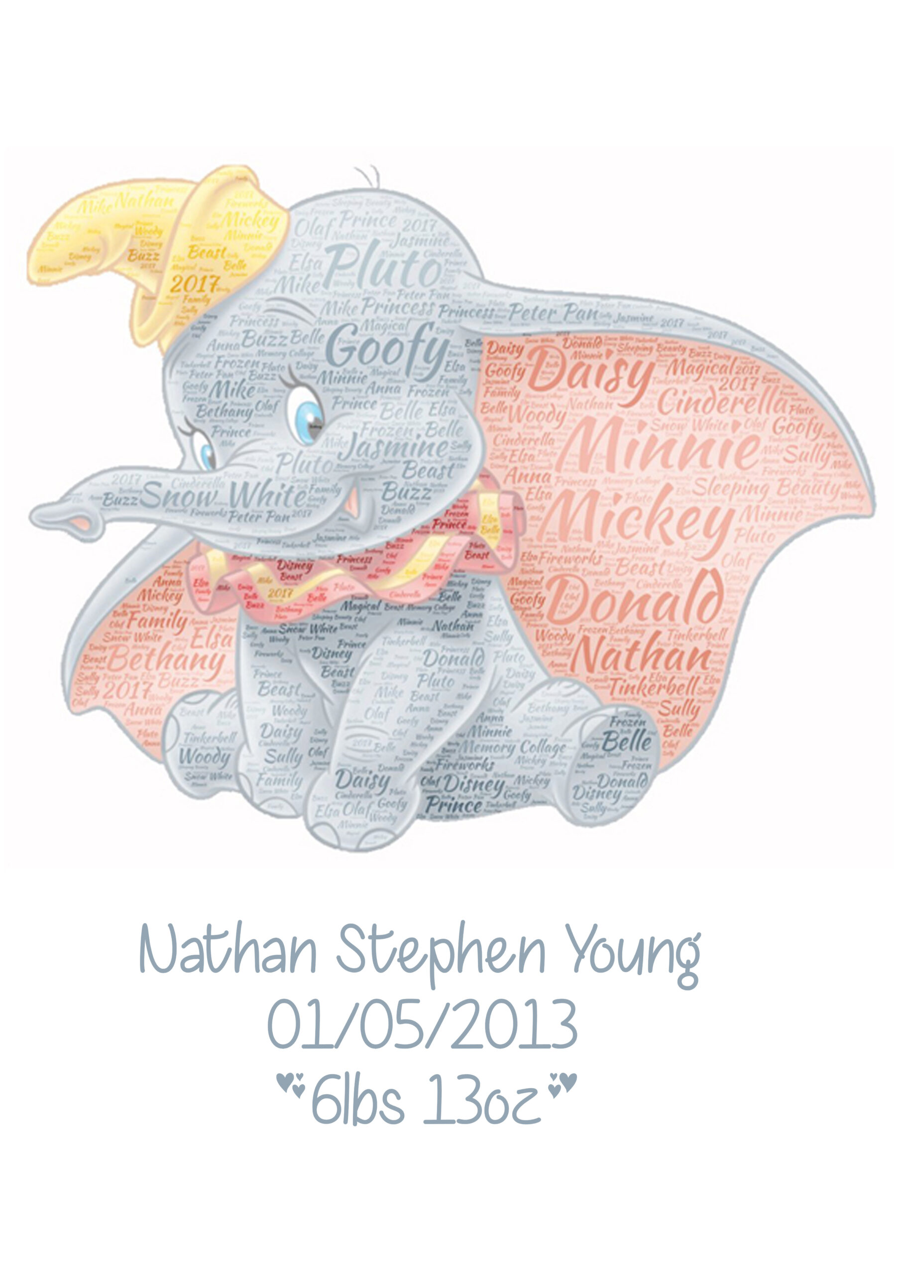 Dumbo Word Art Print Collage Dumbo Word Art Print Collage