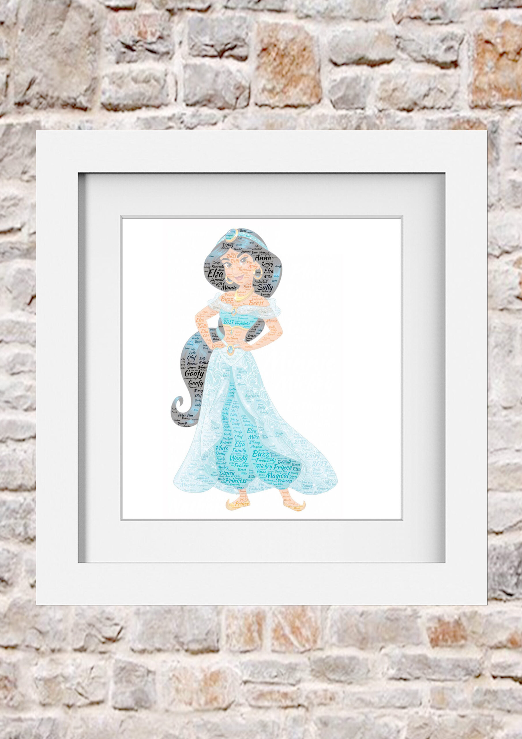 Jasmine Word Art Print Collage
