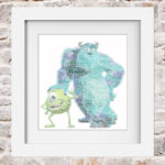 Mike & Sully Monsters Inc Word Art Print Collage