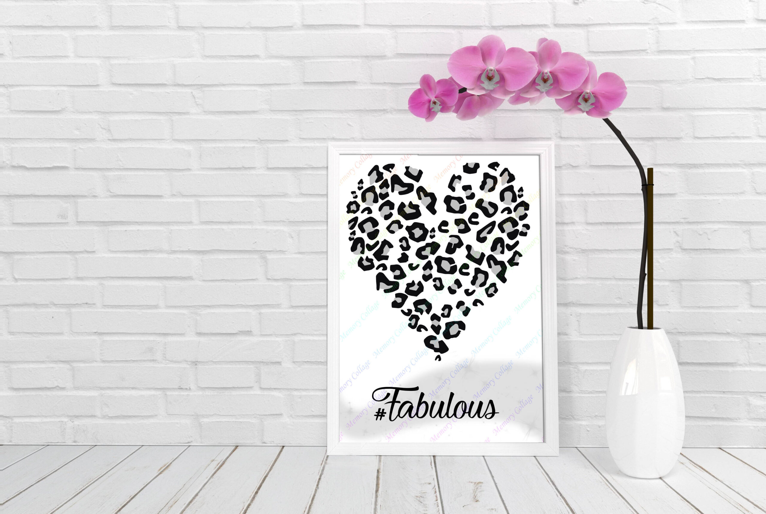 Fabulous Silver Leopard Print Heart