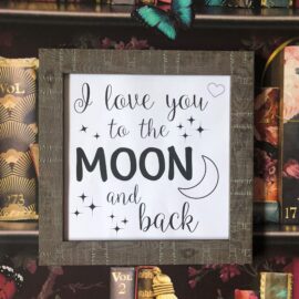 To The Moon And Back Framed Rustic Print