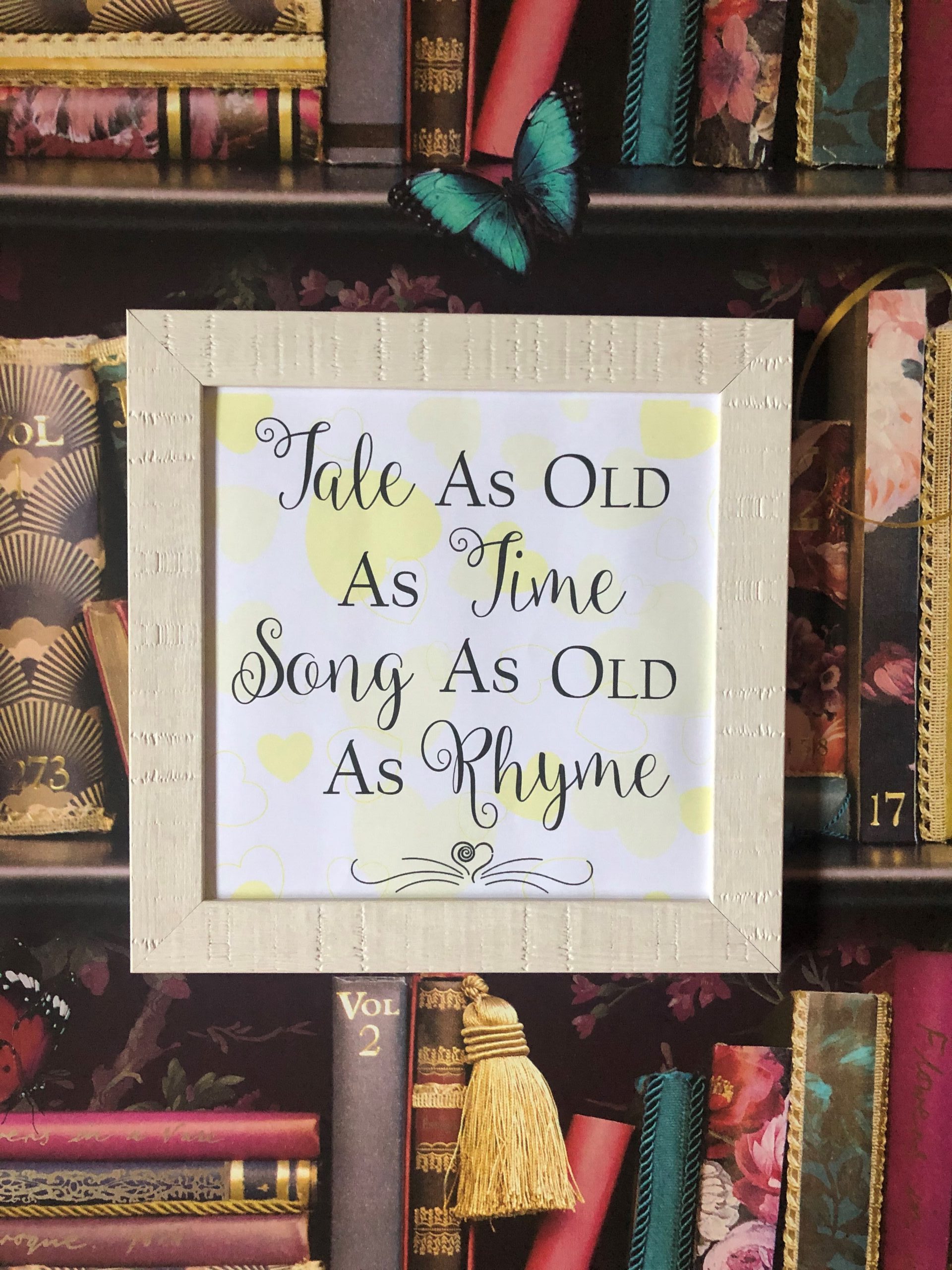 Tale As Old As Time Framed Rustic Print
