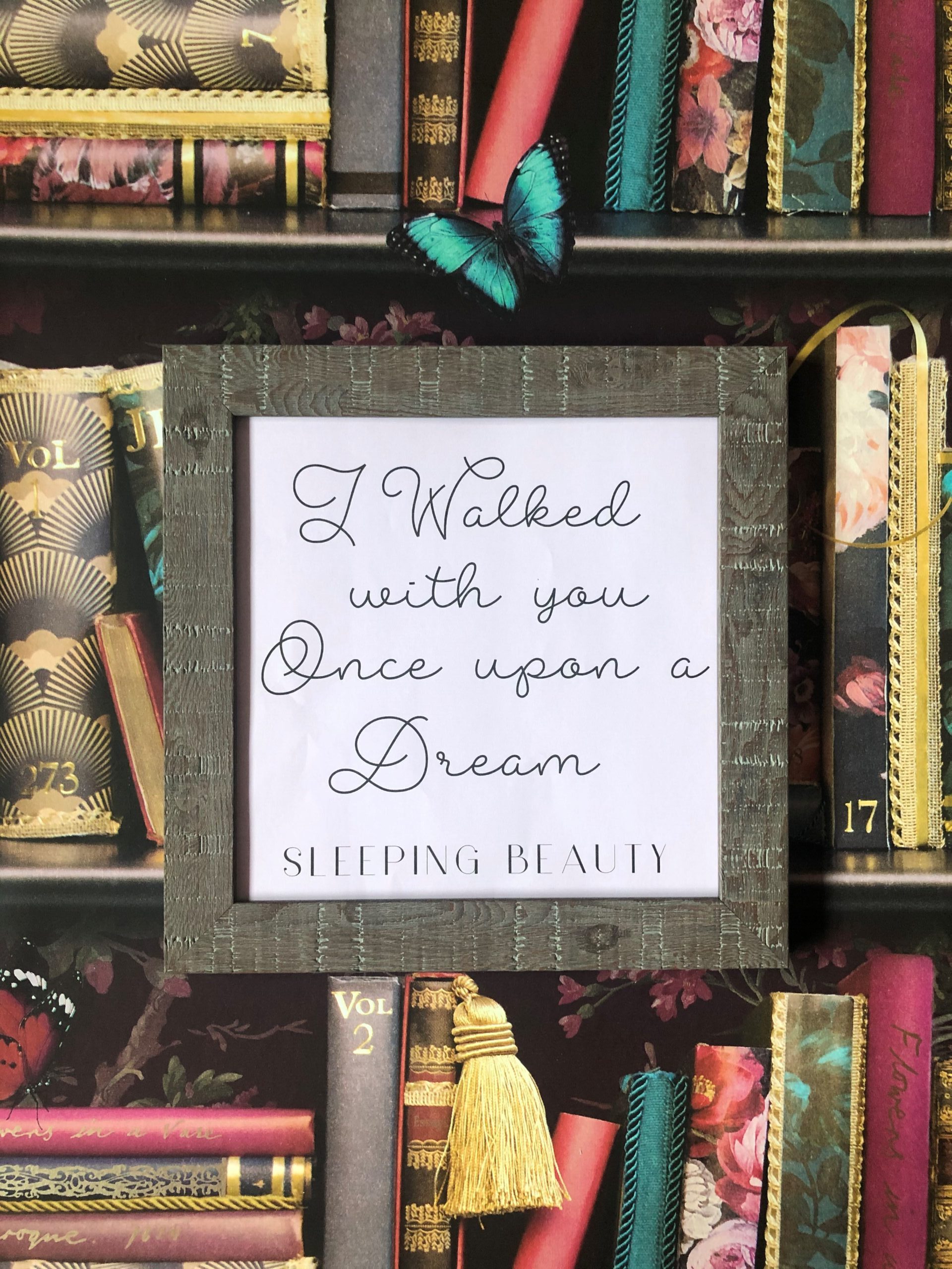 Once Upon A Dream Sleeping Beauty Inspired Framed Rustic Print Once Upon A Dream Sleeping Beauty Inspired Framed Rustic Print