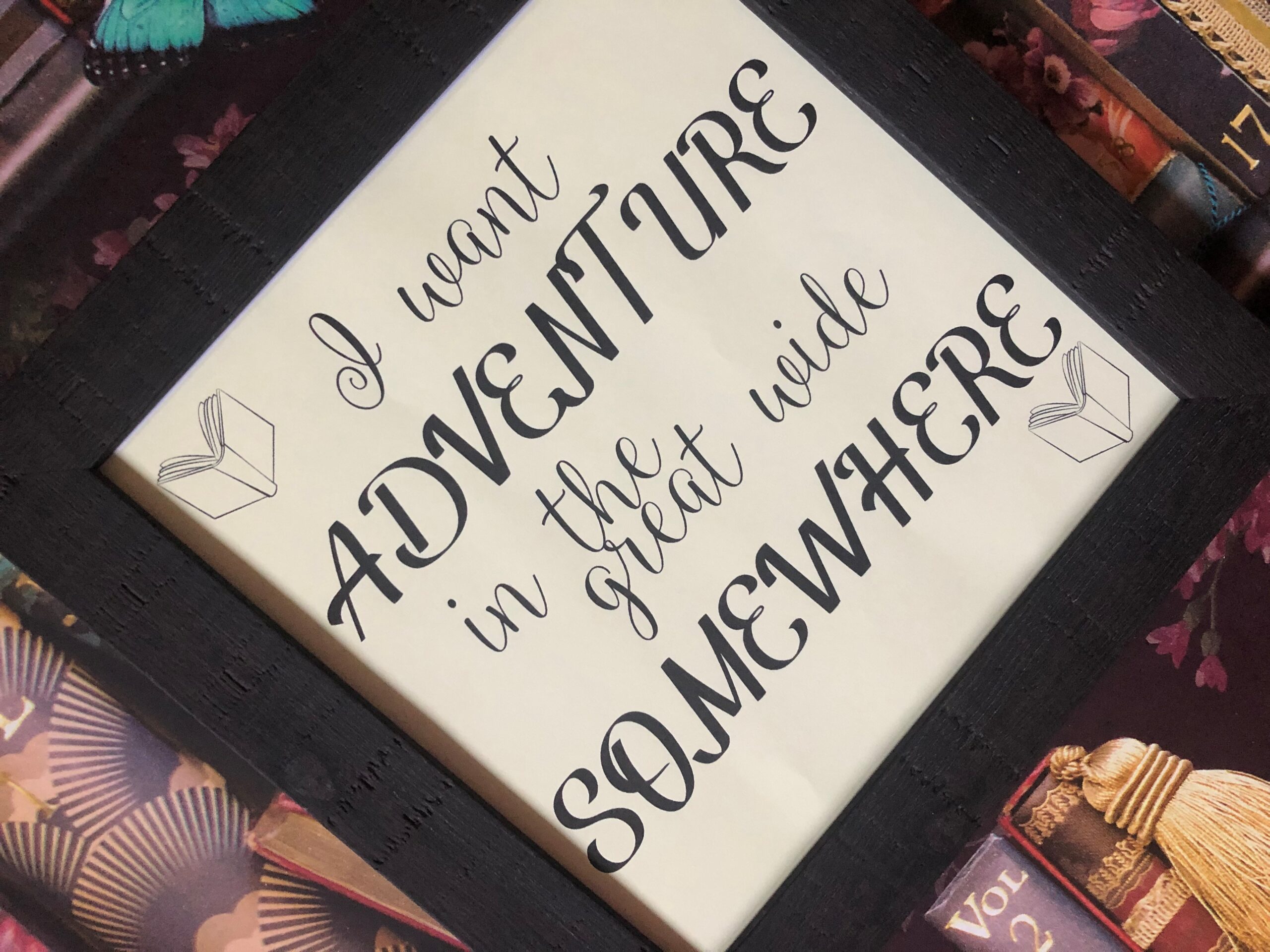 Adventure In The Great Wide Belle Framed Rustic Print Adventure In The Great Wide Belle Framed Rustic Print